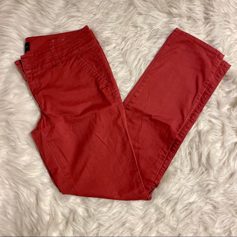 Rust-colored chinos